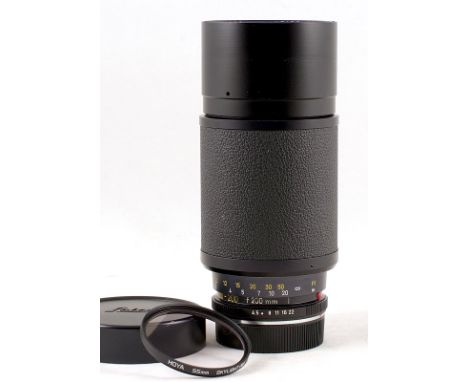 Leica 80-200mm R Zoom Lens.  Leitz Vario-Elmar-R 80-200mm f4.5 zoom lens #2842134, 3-cam. for Leica R Series SLRs, with front