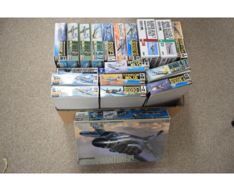 Hasegawa model constructor kits, mainly 1:48 scale military aircraft.