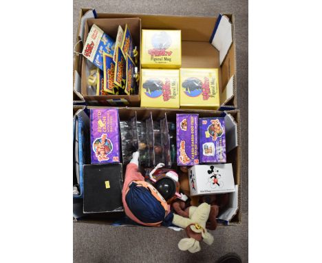 Mattel Flintstones collectables; Dick Tracey collectables, including mugs and magnets by Playmates and Applause; and other it