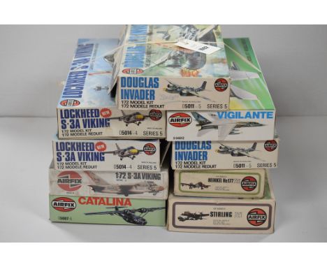 Airfix 1:72 scale military aircraft model constructor kits.
