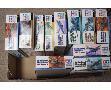 Tamiya 1:48 scale model constructor kits, military aircraft.  (11)