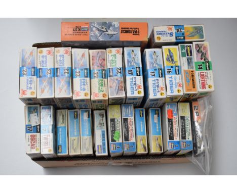 Hasegawa model constructor kits, mainly 1:72 scale military aircraft.