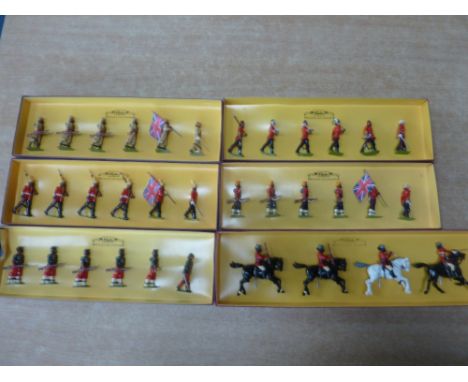 SIX BOXED SETS OF MODERN W. BRITAINS CAST BRITISH ARMY IN INDIA SOLDIER FIGURES, The 15th Ludhiana Sikhs, No.8832, 127th Balu