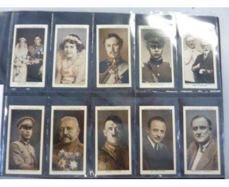 A CIGARETTE CARD ALBUM OF STEPHEN MITCHELL & SON, A Gallery of 1934, complete. A Gallery of 1935, complete, Air Raid Precauti