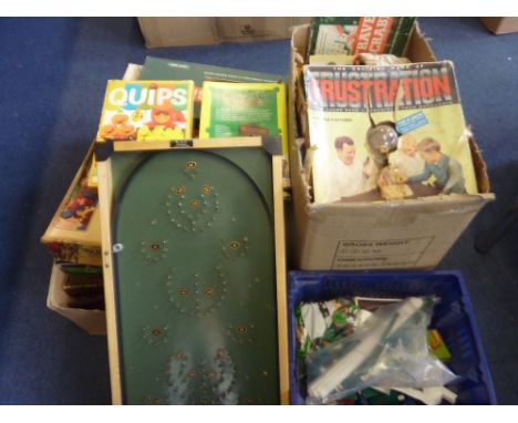 A QUANTITY OF ASSORTED BOXED AND UNBOXED TOYS, GAMES AND PUZZLES, etc, to include Subbuteo 'Top Scorer', Chad Valley 'Give-a-