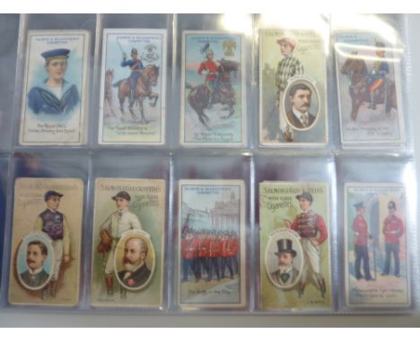 A SALMON & GLUCKSTEIN LTD CIGARETTE CARD COLLECTION, containing Owners & Jockeys Series 1900, (4), Traditions of the Army & N