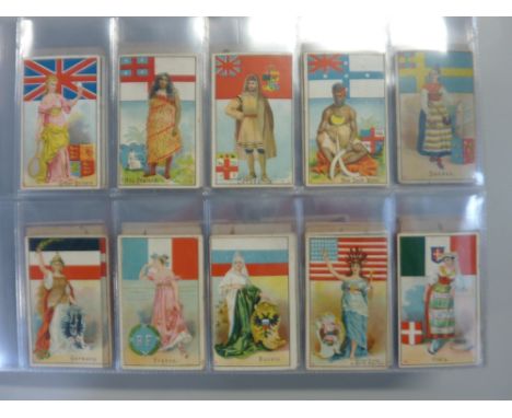 A CIGARETTE CARD ALBUM, loosely inserted, mixture of incomplete sets issued by Cope Bros & Co Ltd, to include 'Dogs of The Wo