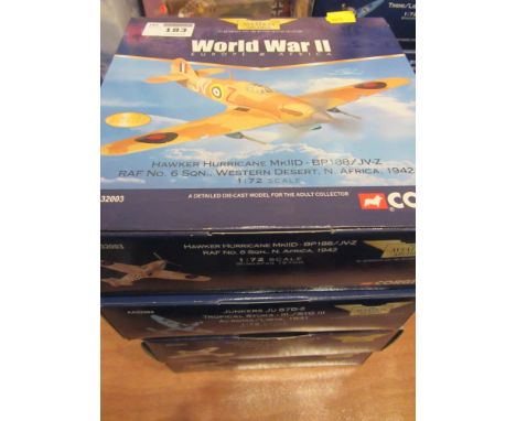 Four Corgi Aviation Archive World War II Europe and Africa die-cast model scale 1:72 AA32003 AA32504 AA34301 AA33804 (4)