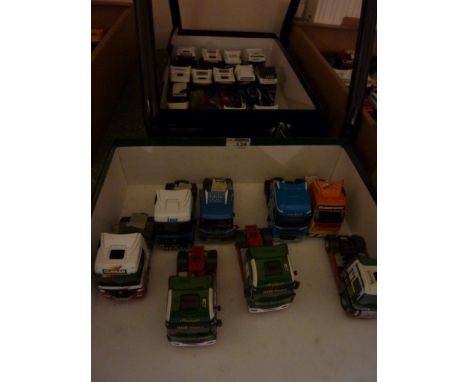Corgi die-cast tractor units in two boxes