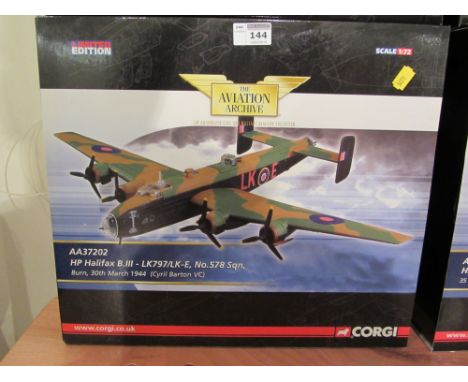 Corgi Aviation Archive limited edition die-cast model scale 1:72  AA37202 HP Halifax B.III