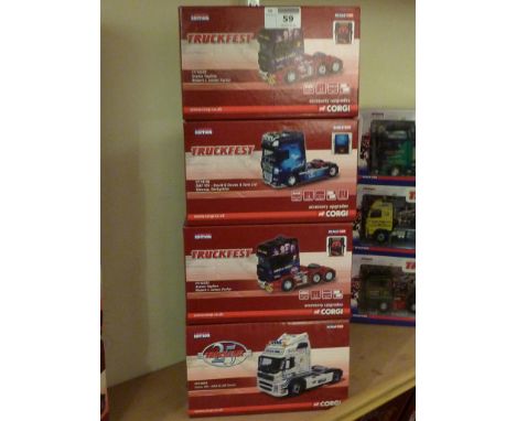 Four Corgi Truckfest die-cast model tractor units CC12225, CC12225, CC14106, CC13523 (4)
