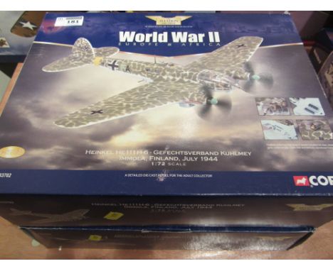 Two Corgi Aviation Archive World War II Europe and Africa die-cast model scale 1:72 AA33701, AA33702 (2)