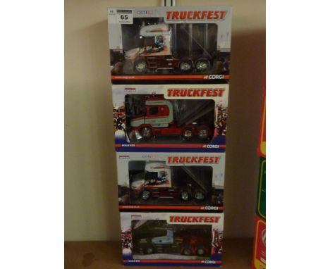 Four Corgi Truckfest die-cast model tractor units CC12826, CC12938, CC12826, CC12817 (4)