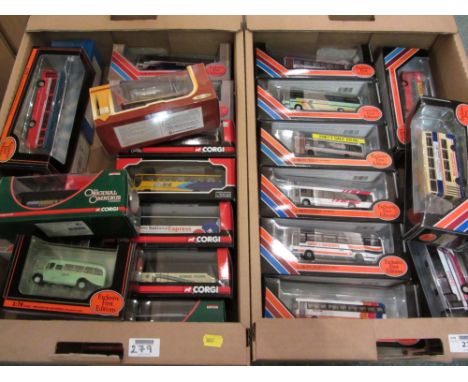 Gilbow Exclusive First Edition 1:76 scale and Corgi die-cast model buses (boxed) in two boxes