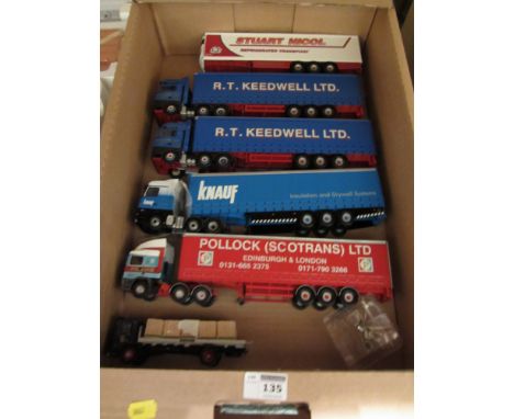 Corgi die-cast tractor units and trailers in one box