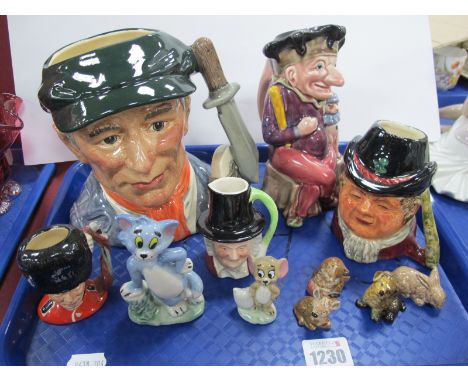 Royal Doulton 'Little Mester Museum Piece' Character Jug, Melba, Lancaster etc, smaller examples, Wade Tom &amp; Jerry etc:- 