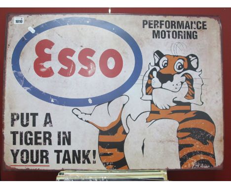 Metal Wall Sign, Esso Put a Tiger In Your Tank, 50 x 70cm.