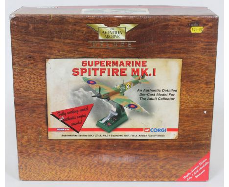 Corgi The Aviation Archive Deluxe Supermarine Spitfire MK.I-ZP-A, No. 74 Squadron, RAF Flt Lt. Adolph 'Sailor' Malan, 1:32 sc