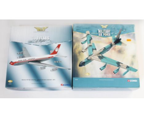 2x Corgi The Aviation Archive limited edition 1:144 scale die-cast models; Boeing 707-321 Dan-Air, London Gatwick Airport, 19