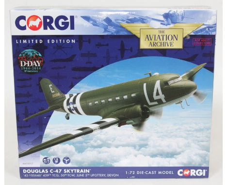 Corgi The Aviation Archive Douglas C-47 Skytrain '42-100646' 439th TCG, 50th TCW, June 5th Upottery, Devon, D-Day 1944-2014 7