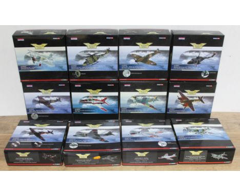 12x Corgi The Aviation Archive limited edition 1:72 scale die-cast models comprising Hawker Hunter T7 RAF - XL573 - RAF 237 O