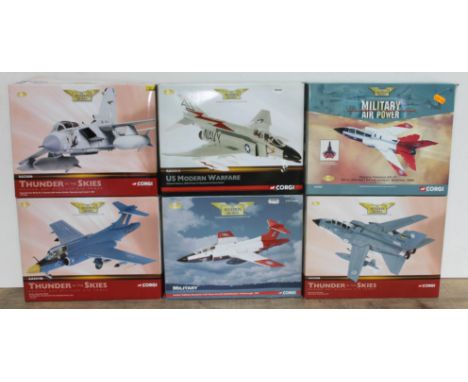 6x Corgi The Aviation Archive limited edition 1:72 scale die-cast models comprising Thunder in the Skies Modern Military Air 