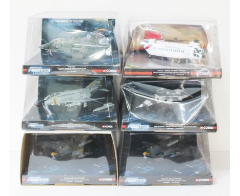 6x Corgi 1:72 scale die-cast model aeroplanes. UK P&amp;P £15+VAT 
