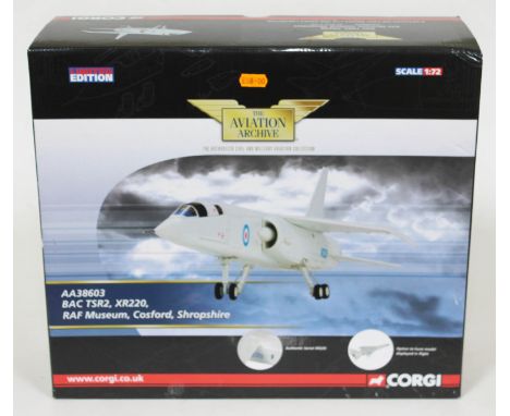 Corgi The Aviation Archive BAC TSR2, XR220, RAF Museum, Cosford, Shropshire, 1:72 scale die-cast model AA38603 limited editio