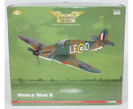 Corgi The Aviation Archive World War II Early War Hawker Hurricane MkI - LE-D, V7467, No.242 sqn, Wing Commander Douglas Bade