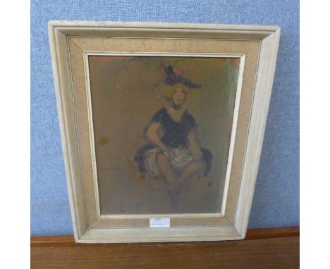 W. Ernst. Bulwell, Impressionist style portrait of a lady, oil on board, framed 