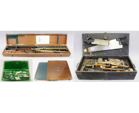 Various Items Pilkington Glass Surface Plate in Jones-Shipman box; GTL Tool Chest with contents, Stanley Pantograph and a set