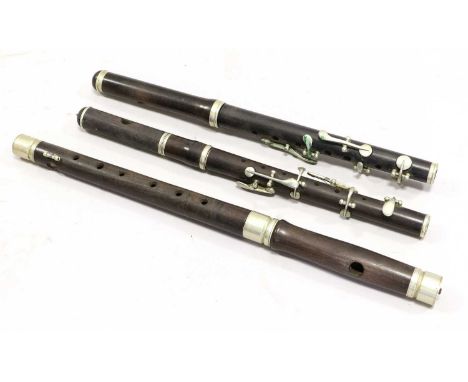 Piccolo 6 holes, 6 keys, two wooden sections, head joint stamped 'Army Model J. W. S. L' length from centre of blowhole 255mm