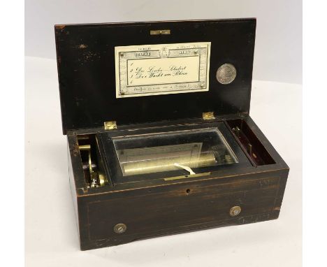 A Musical Box Playing Four Airs Almost Certainly By Ducommun Girod circa 1870, serial no. 2285 [second number run], with sing