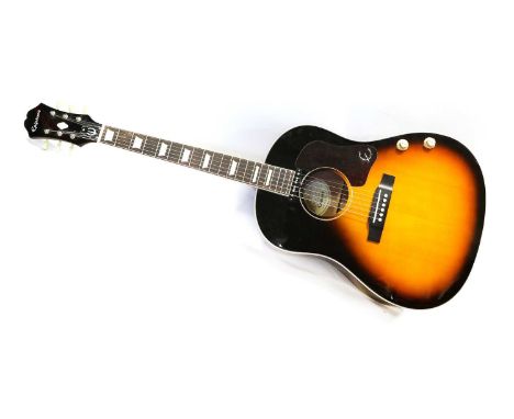 Epiphone EJ-160E/VS Electro-Acoustic Guitar  no.16112301151 Made in Indonesia, rear of headstock has factory decal 'Epiphone 