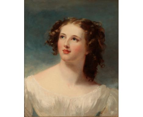 MARGARET SARAH CARPENTER (1793-1872)  Portrait of a young girl, believed to be the artist's daughter Henrietta signed and dat