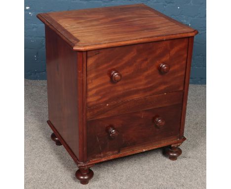 A Victorian mahogany commode. Stamped for J&amp;L Trueman.  