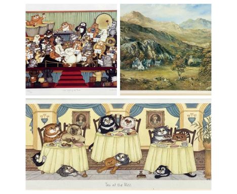 PAINTING &amp; PRINTS ASSORTMENT - (Scroll for several images) to include LINDA JUNE SMITH limited edition print - comical ca