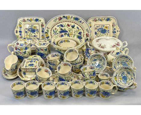 MASONS REGENCY DINNER/TEA &amp; TABLE WARE - 40 plus pieces including a two-handled pedestal fruit bowl, 15.5cms H, teapot, c