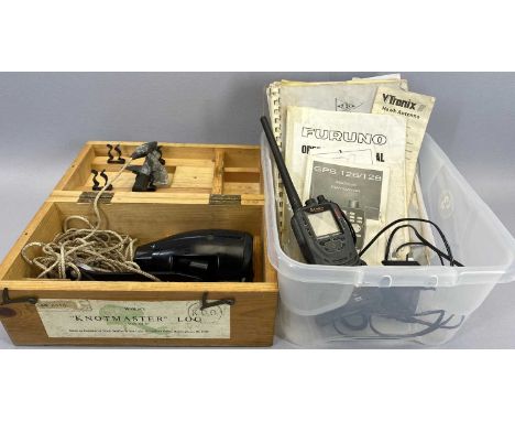 VINTAGE &amp; LATER MARINE EQUIPMENT, 2 ITEMS - to include a cased Walkers Knot Master log Mk 3A and a Cobra Marine handheld 