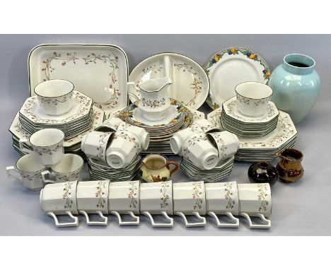 JOHNSON BROTHERS ETERNAL BEAU OVEN TO TABLE WARE - approximately 60 pieces along with a small mixed quantity of decorative po