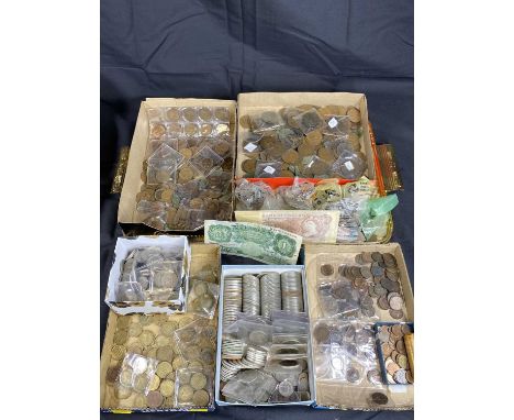 20TH CENTURY COINS &amp; NOTES - a large collector's quantity, all denominations and believed all British including 1947 and 