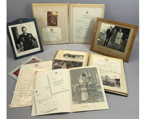 ROYALTY SIGNED PHOTOGRAPHS, LETTERS &amp; EPHEMERA - formally the property of George N Stansfield Esq OBE First Secretary (Co
