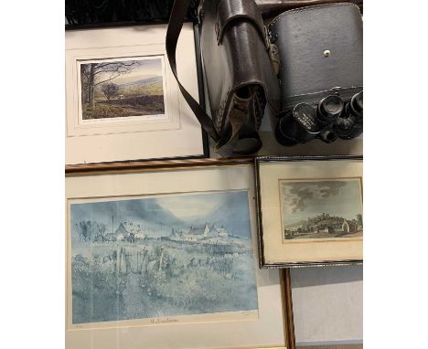 MIXED COLLECTABLES GROUP - to include a nice quality gent's leather bag, vintage tipstaff/mace treen club, cased camping gas 