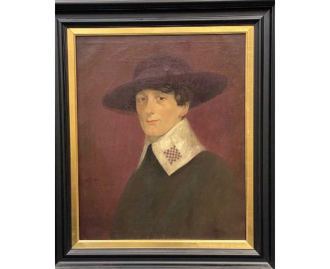 COHEN oil on canvas - Portrait of a Puritan Gentleman, 56 x 46cms