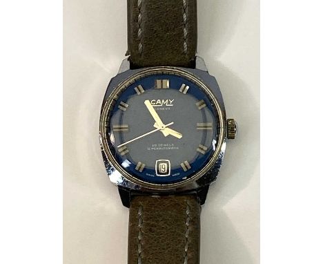 CAMY SWISS VINTAGE GENTLEMAN'S WRISTWATCH - with leather strap