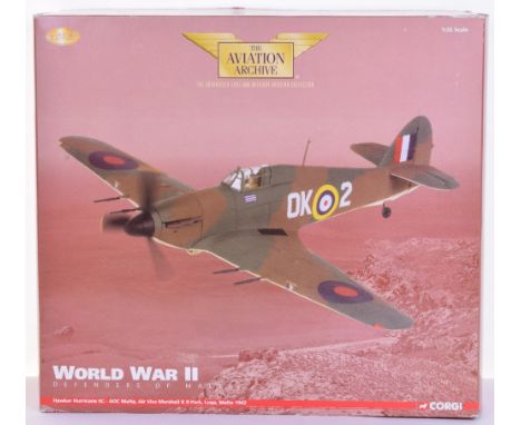 Corgi The Aviation Archive World War II Defenders Of Malta Hawker Hurricane IIC-AOC Malta, Air Vice Marshall K R Park, Luqa 1