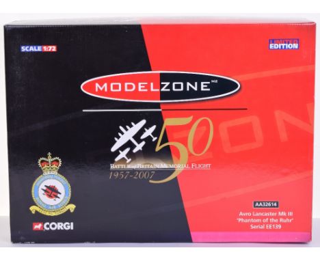  Corgi Model Zone Battle Of Britain Memorial Flight 1957-2007 Avro Lancaster MKIII ‘Phantom of the Ruhr’ AA32614- 1:72 Scale,