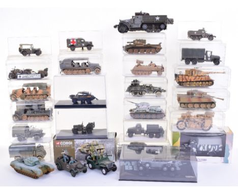 Quantity of Military Models, Corgi, Solido, Minichamps, including  Minichamps Mercedes Benz G4 Francisco Franco, mint in Pers