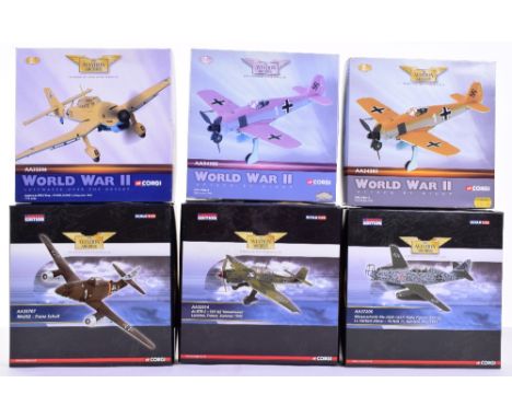 Six Corgi The Aviation Archive Models AA32506 World War II Luftwaffe over the desert Junkers Ju 87B-2 trop,  AA32514 Ju-87B-2