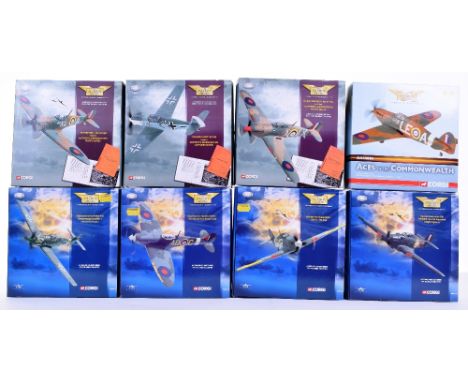 Eight Corgi The Aviation Archive Models,AA31901 Supermarine Spitfire Mk IIC- no 276 Air sea rescue sqd,with certificate,AA320